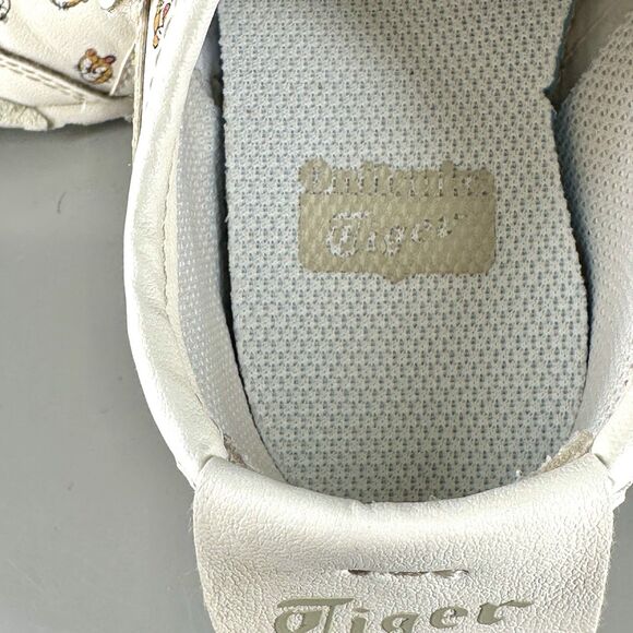 Onitsuka Tiger Shoes Kids Size 2 Mexico 66 Cream Tiger Print Fashion Sneakers - Picture 15 of 16